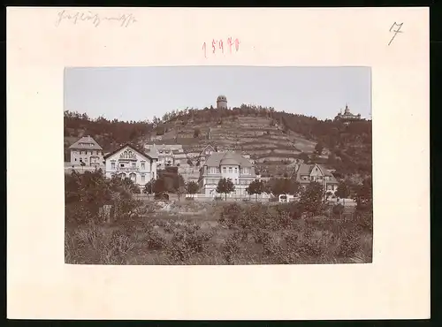 Fotografie Brück & Sohn Meissen, Ansicht Oberlössnitz, Hoflössnitzstrasse mit Villa Franzisak, Bismarckturm