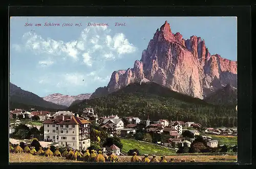 AK Seis am Schlern, Teilansicht mit Schlern