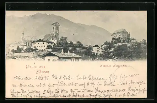 AK Meran, Teilansicht mit Schloss Schönna