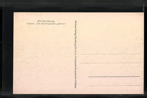 AK Alt-Hamburg, Teilfeld, vom Herrengraben gesehen