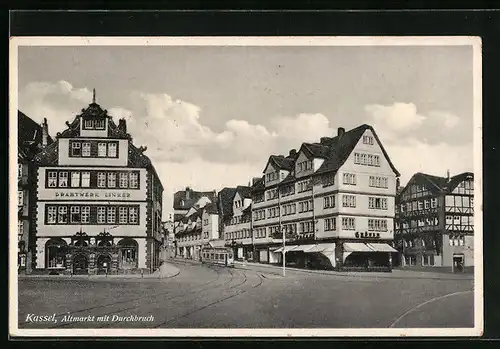 AK Kassel, Altmarkt mit Durchbruch