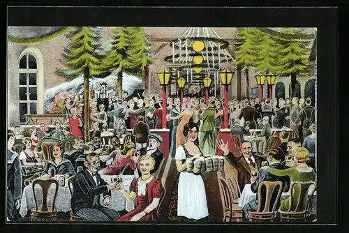 AK Hamburg-St. Pauli, Gasthaus Konzerthaus Oberbayern, Spielbudenplatz 15