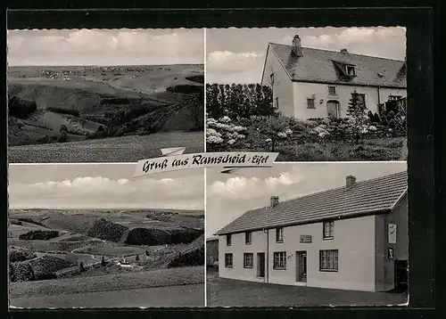 AK Ramscheid /Eifel, Gasthaus Spatzenruh, Panorama