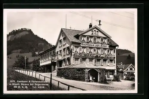 AK Dicken, Gasthaus & Ferienkolonie z. Rössli