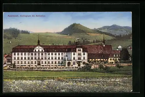 AK Appenzell, Kollegium St. Antonius mit Hügeln