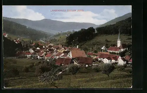 AK Langenbruck, Ortsansicht aus der Vogelschau