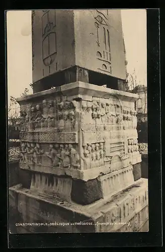 AK Constantinople, L`Obelisque de Theodose, Aspect du Support