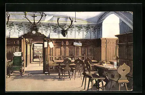 AK Admont, Gasthaus Stiftskeller, Gaststube, Innenansicht