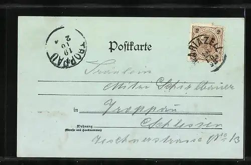 Mondschein-AK Maria-Zell, Teilansicht mit Kirche