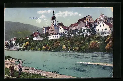 AK Frohnleiten, Teilansicht hinter Wasser