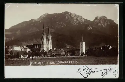 AK Admont, Ortsansicht mit dem Sparafeld