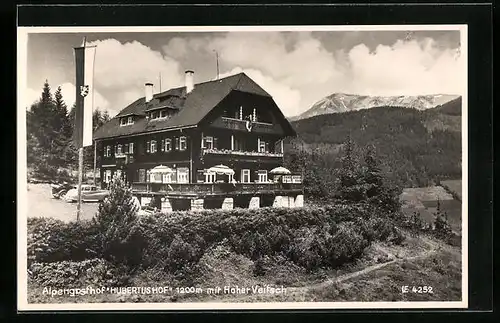 AK Mitterdorf, Alpengasthof Hubertushof mit Hoher Veitsch