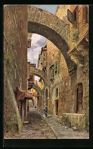 Künstler-AK Jerusalem, Via Dolorosa
