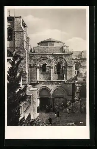 AK Jerusalem, Heilige Grabeskirche von oben gesehen