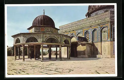 AK Jerusalem, Der Kettendom und das Ostportal des Felsendoms