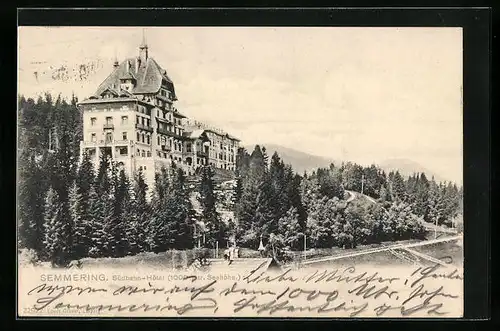 AK Semmering, Blick zum Südbahn-Hotel