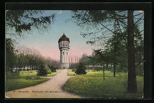 AK Wr. Neustadt, Partie am Wasserturm