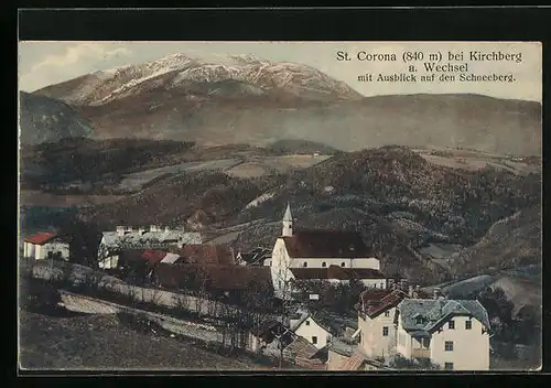 AK St. Corona b. Kirchberg, Ortsansicht aus der Vogelschau