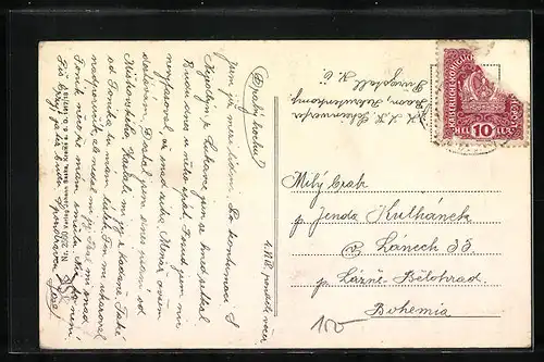 AK Purgstall, Ansicht des Schlosses mit Uferpartie