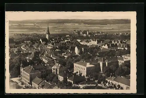 AK Horn, Fliegeraufnahme des Ortes