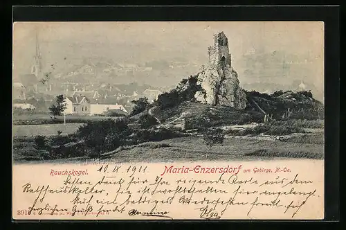 AK Maria-Enzersdorf, Ortsansicht mit Rauchskogel