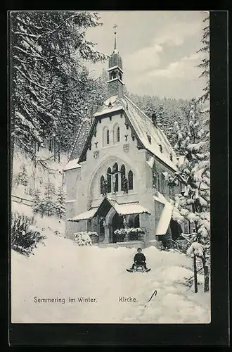 AK Semmering, Kirche im Winter