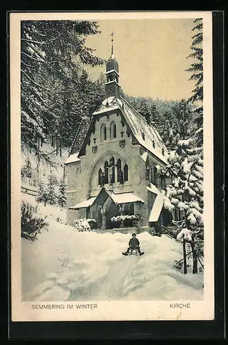 AK Semmering, Kirche im Winter