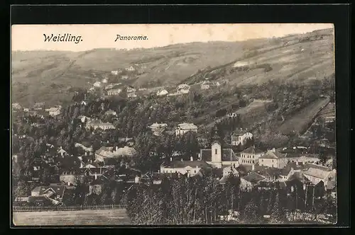 AK Weidling, Totalansicht mit der Kirche