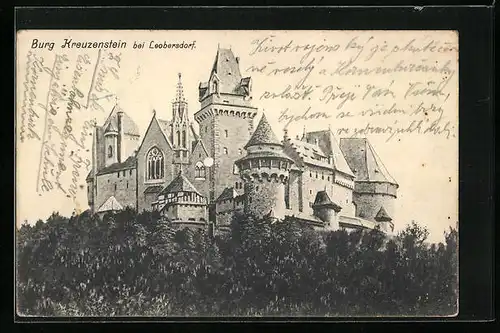 AK Burg Kreuzenstein bei Leobersdorf, Blick auf die Burg