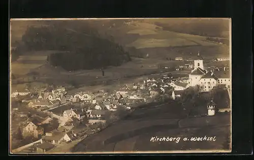 AK Kirchberg a. Wechsel, Ortsansicht aus der Vogelschau