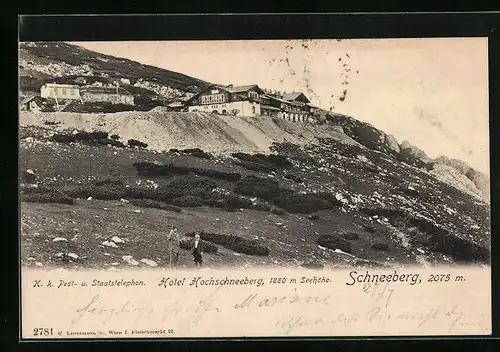 AK Hochschneeberg, Blick auf das Hotel
