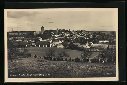 AK Allentsteig, Blick auf die Sommerfrische vom Feld aus