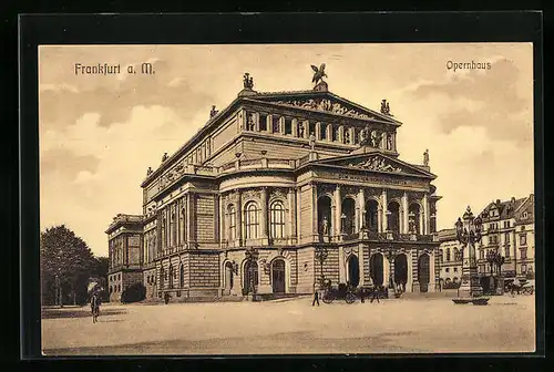 AK Frankfurt a. M., Partie am Opernhaus