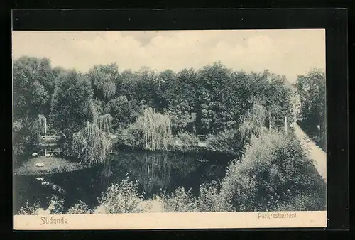 AK Berlin-Südende, Das Parkrestaurant am Wasser