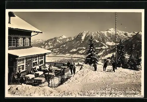 AK Oberstdorf /Allgäuer Alpen, Alpenhotel Schönblick im Schnee