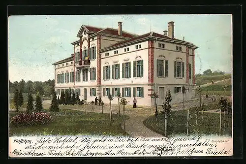 AK Pfäffikon, Krankenaysl mit Grünanlage