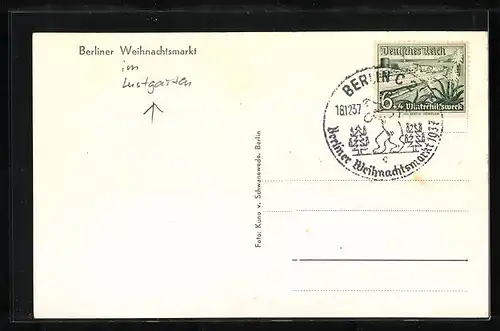 AK Berlin, Der illuminierte Weihnachtsmarkt am Lustgarten