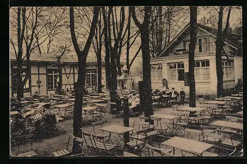 AK Berlin-Pichelswerder, Restaurant Inselgarten mit Terrasse