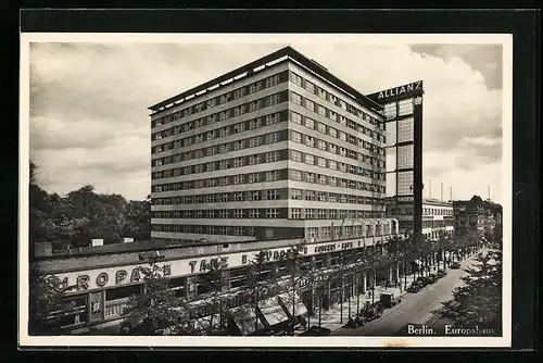 AK Berlin, Europahaus aus der Vogelschau
