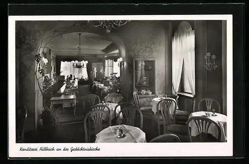 AK Berlin, Konditorei Hillbrich in der Rankestrasse 35 an der Gedächtniskirche