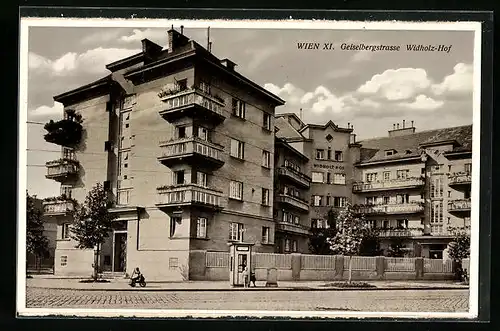 AK Wien, Widholz-Hof an der Geiselbergstrasse