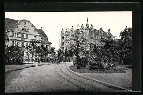 AK Kattowitz, Gebäude am Wilhelmsplatz