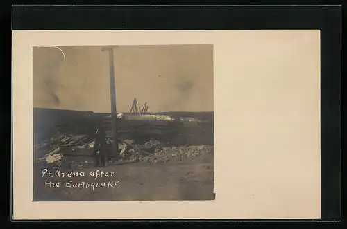 Foto-AK Manchester, CA, Point Arena after the Earth Quake 1906