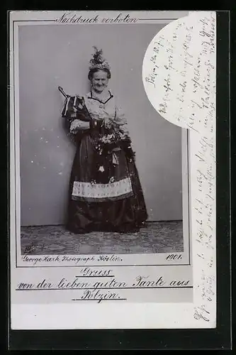 AK Polzin, Gruss von der lieben Tante aus Polzin, Fotograf George Hark