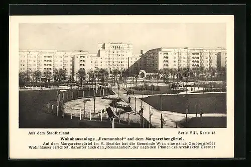 AK Wien, Wohnanlage Reumannhof auf dem Margarethengürtel