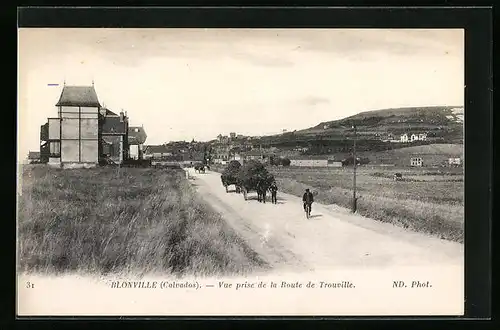 AK Blonville, Vue prise de la Route de Trouville