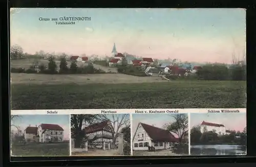 AK Gärtenroth, Haus von Kaufmann Oswald, Schloss Wildenroth