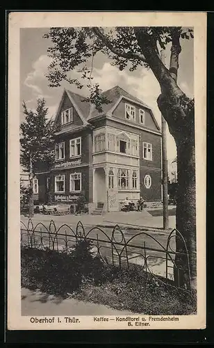 AK Oberhof i. Thür., Cafe und Konditorei B. Eitner