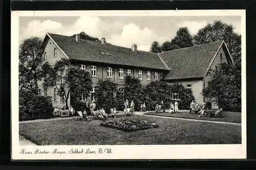 AK Laer /Teutob. Wald, Haus Mönter-Meyer - Gartenansicht