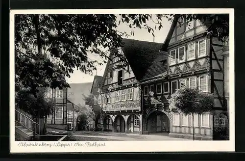AK Schwalenberg /Lippe, Am Rathaus